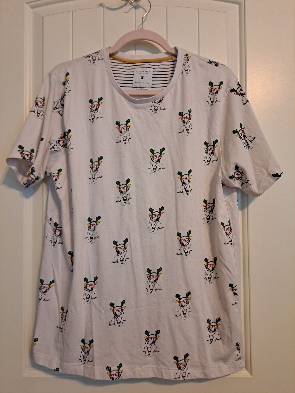 Jingle All The Way Dog Graphic Tee XL  Cactus Man Ricky Singh Novelty